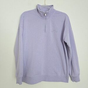 Lazypants Lilac Quarter Zip-Up Women's Sweater